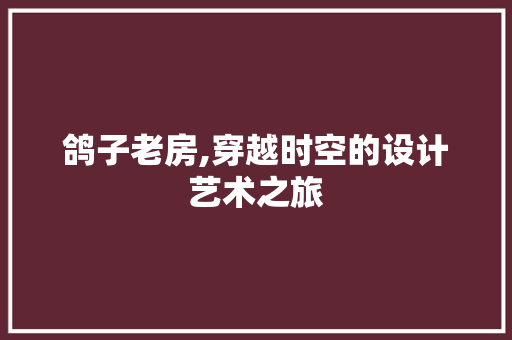 鸽子老房,穿越时空的设计艺术之旅