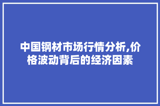 中国钢材市场行情分析,价格波动背后的经济因素