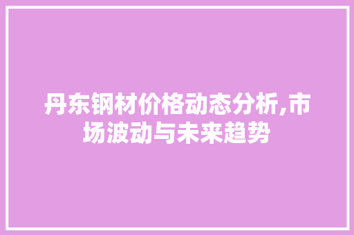 丹东钢材价格动态分析,市场波动与未来趋势