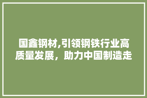 国鑫钢材,引领钢铁行业高质量发展，助力中国制造走向世界