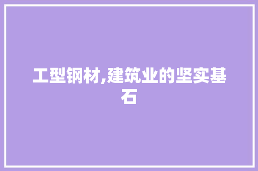 工型钢材,建筑业的坚实基石