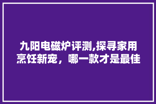 九阳电磁炉评测,探寻家用烹饪新宠，哪一款才是最佳选择