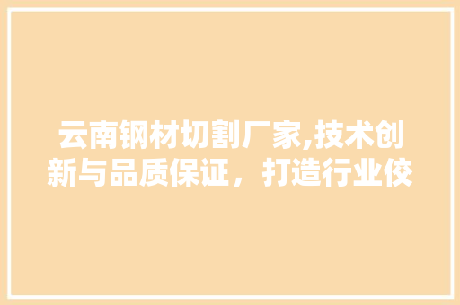 云南钢材切割厂家,技术创新与品质保证，打造行业佼佼者