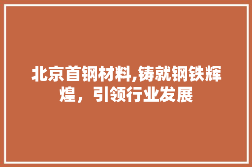 北京首钢材料,铸就钢铁辉煌，引领行业发展