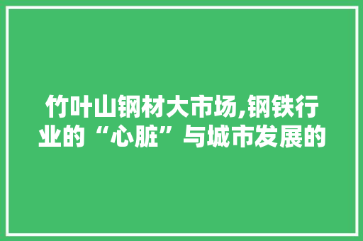 竹叶山钢材大市场,钢铁行业的“心脏”与城市发展的引擎