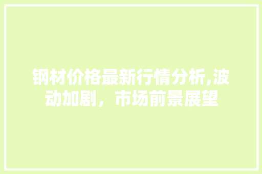 钢材价格最新行情分析,波动加剧，市场前景展望