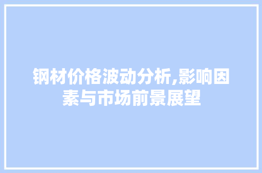 钢材价格波动分析,影响因素与市场前景展望