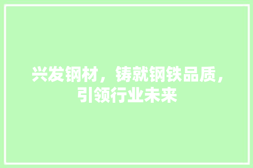 兴发钢材，铸就钢铁品质，引领行业未来