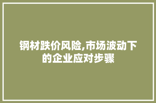 钢材跌价风险,市场波动下的企业应对步骤